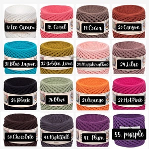 Puede incluir: Una colecci&oacute;n de 10 colores diferentes de hilo grueso, cada uno enrollado en una bola. Los colores son: helado, coral, cacao, ca&ntilde;&oacute;n, laguna azul, lima dorada, malvavisco, lila, negro, oliva, naranja, rosa intenso, chocolate, oto&ntilde;o, ciruela y morado.