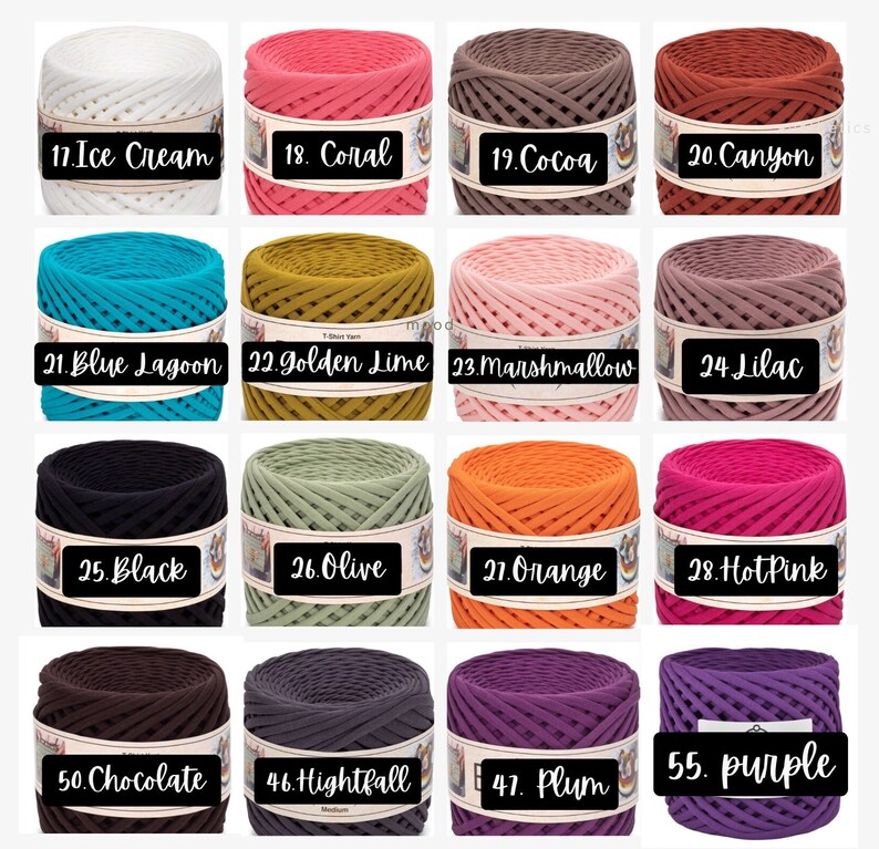 Puede incluir: Una colecci&oacute;n de 10 colores diferentes de hilo grueso, cada uno enrollado en una bola. Los colores son: helado, coral, cacao, ca&ntilde;&oacute;n, laguna azul, lima dorada, malvavisco, lila, negro, oliva, naranja, rosa intenso, chocolate, oto&ntilde;o, ciruela y morado.