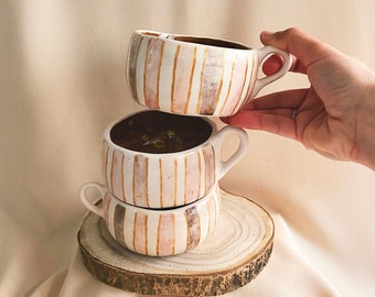 Handmade Ceramic Galaxy Mug / Pretty Coffee Mug / Modern Tea Mug / Gift for Coffee Lovers