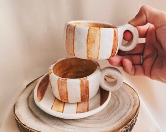 Espresso Cups Set / Handmade Ceramic Mug / Small Mug / Gift for Coffee Lovers