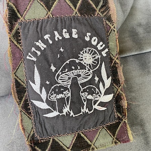 Embroidered Mushroom Sew On Patch Designed for the Mysterious at Heart