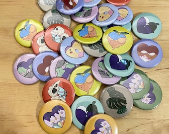 Booty Heart Pins