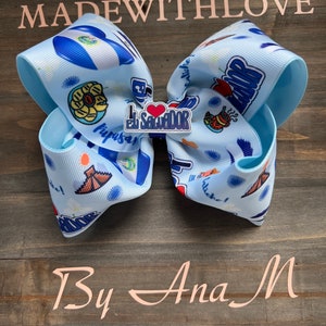 El Salvador Hair Bow: Large Ribbon Alligator Clip