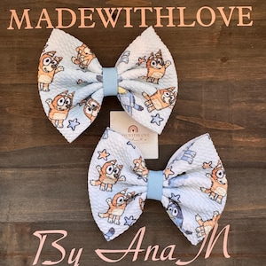 Bluey Pair Hair Bow Piggies
