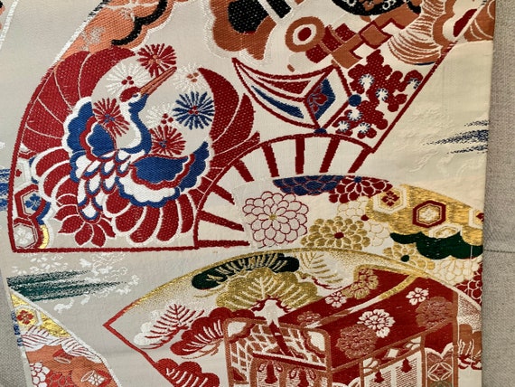 Antique MARU Kimono Obi/Kimono Belt/Kimono Sash - image 5