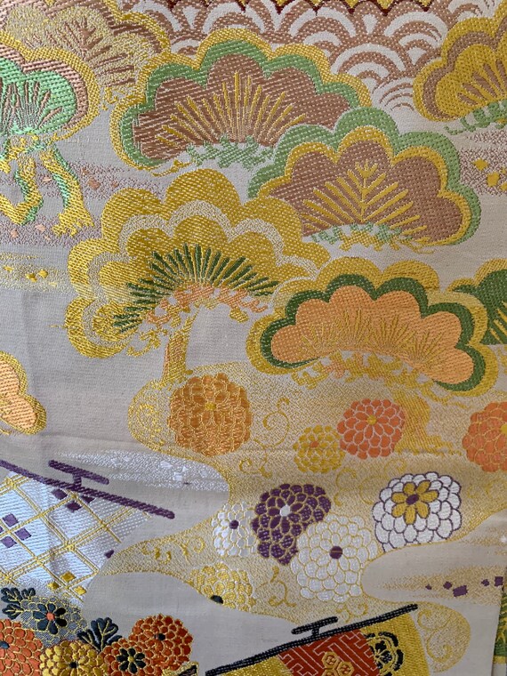 Antique MARU Kimono Obi/Kimono Belt/Kimono Sash - image 3