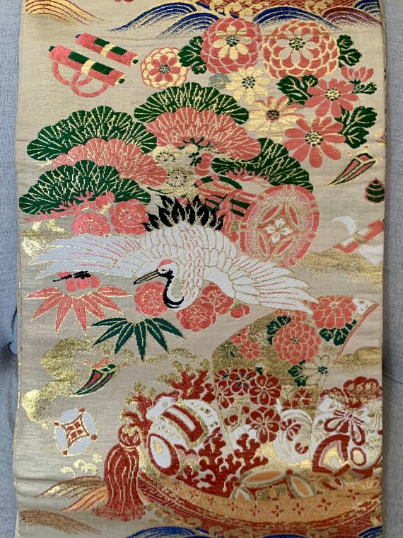 Antique MARU Kimono Obi/Kimono Belt/Kimono Sash