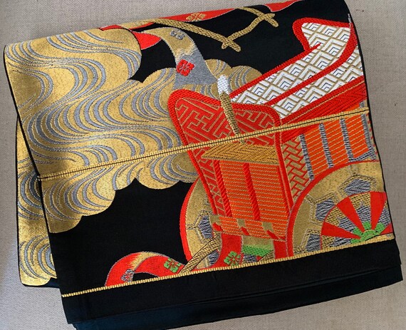 Antique Fukuro Kimono Obi/Kimono Belt/Kimono Sash - image 1