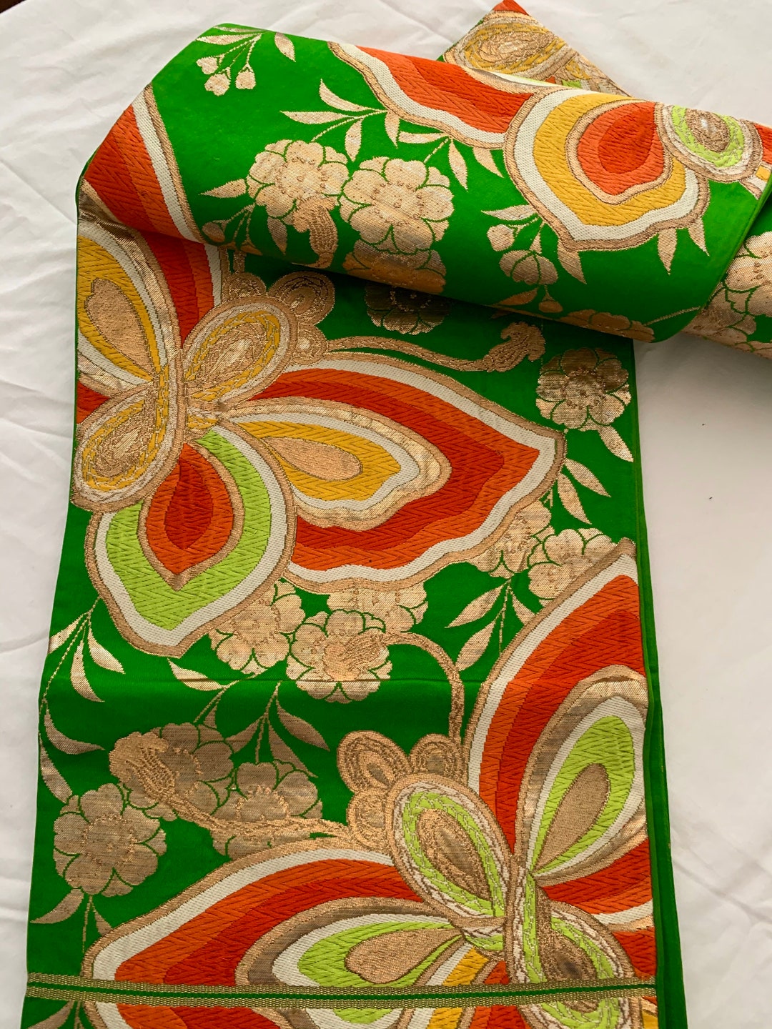 Japanese Kimono Christmas Fukuro Obi /obi Sash/ Kimono Obi/ Kimono Belt