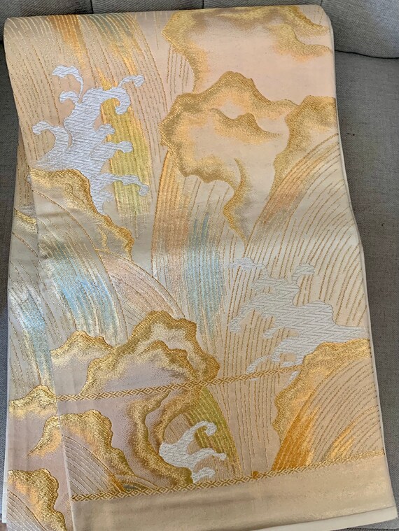 Antique Fukuro Kimono Obi/Kimono Belt/Kimono Sash - image 2