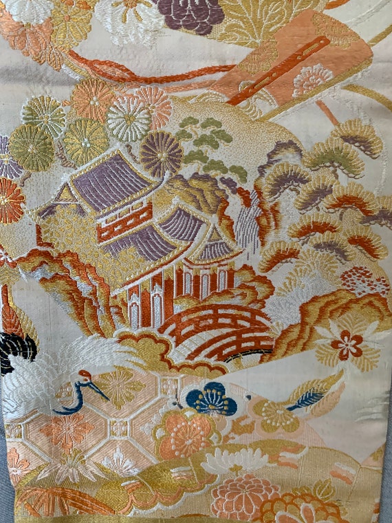 Antique MARU Kimono Obi/Kimono Belt/Kimono Sash - image 6