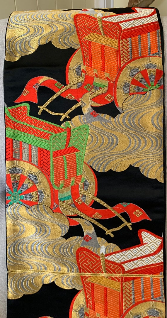 Antique Fukuro Kimono Obi/Kimono Belt/Kimono Sash - image 2