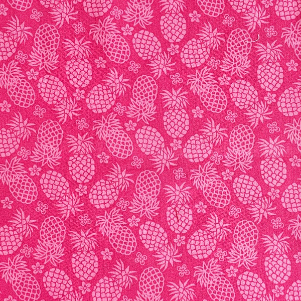 Paradise Playground Fabric, Pink Pineapples by J and K Designs for Moda Fabrics, Barbiecore, 44" W x 15" L