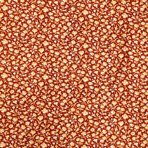 Orange Ditsy Floral Print Fabric, Calico Quilting Material, Out of Print Fabric, 44&quot; W x 36&quot; L