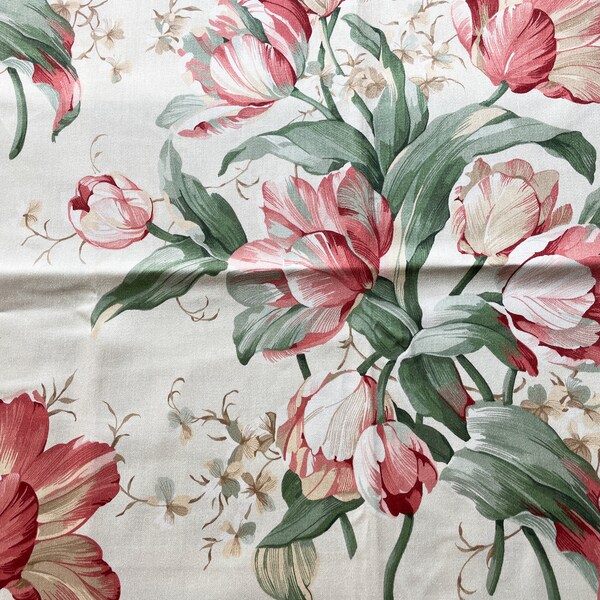 Tulip Print Fabric Etsy