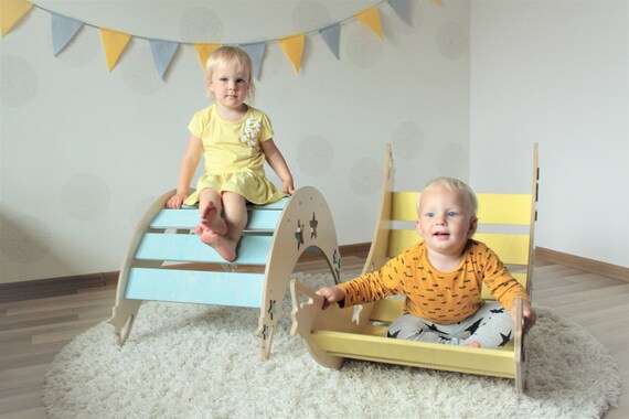 kids wooden rocker