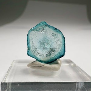 3.5 ct Blue Tourmaline slice, Indicolite,  gemstones, crystals, minerals,