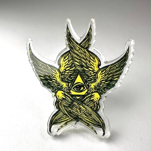 Golden Seraphim Angel pin, 1.36&quot;X1.5&quot;, Archangels