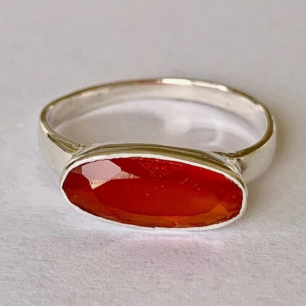 Orange Gemstone Ring - Etsy
