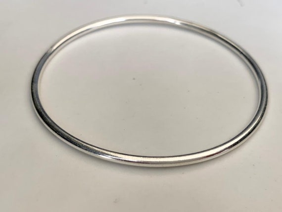 Sterling Silver Bangle Bracelet - 925 Solid Sterling Silver