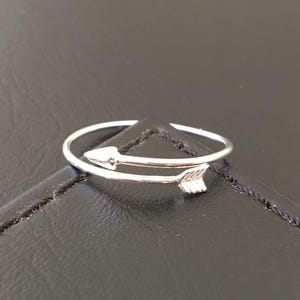 925 Sterling Silver Arrow Ring Stack Stackable 4 5 6 7 9 10 11, Thin Fine Stack Ring, Minimalist Arrow Open End Ring Girl Women Silver Arrow
