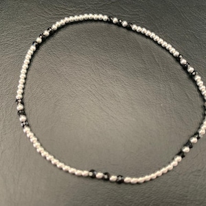 925 sterlingzilveren bolletjes zwarte onyx armband stretch elastische zilveren bolletjes armband zwarte onyx multi-edelsteen armband zwartzilveren armband