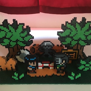 OTHER: Her Loving Embrace 3D Perler / Pixel Bead Art