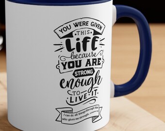 Unique Coffee Cup Gift for Her With Uplifting Message. Bible Verse Mug With Scripture For Inspiration, Gift Idea for Daughter Friend Sister