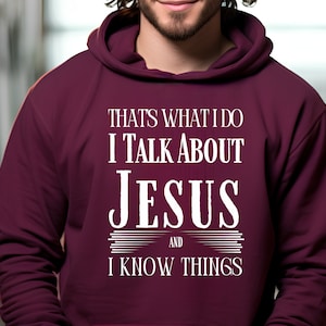 Christian Men Gift Pastor Hoodie That&#39;s What I Do and I Know Things, Pastor Gift Idea, Gift for Preacher, Preacher Appreciation Day