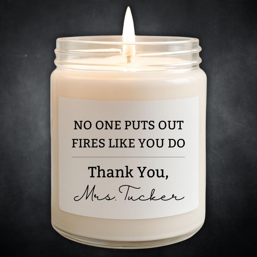 Personalized Teacher Appreciation Candle, Thank You Gift for Mentor ...