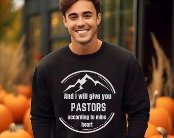 Mountain Landscape Scripture Sweatshirt: Pastor Gift, Gift for Preacher, Bible Verse Shirt, Pastor Appreciation Gift Idea, Clergy Present