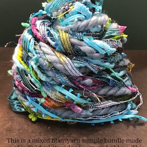 Paquete de muestra de fibra/hilo mixto Blue Butterfly de 22 yardas para etiquetas de regalo/diario, cestas de regalo, libros para bebés, fabricación de muñecas y mucho más.