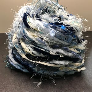 Chinoiserie Mixed Fiber/ Yarn Sample Bundle 22-yards for collage, weaving, doll making, quilts, knitting, embellishments and more!