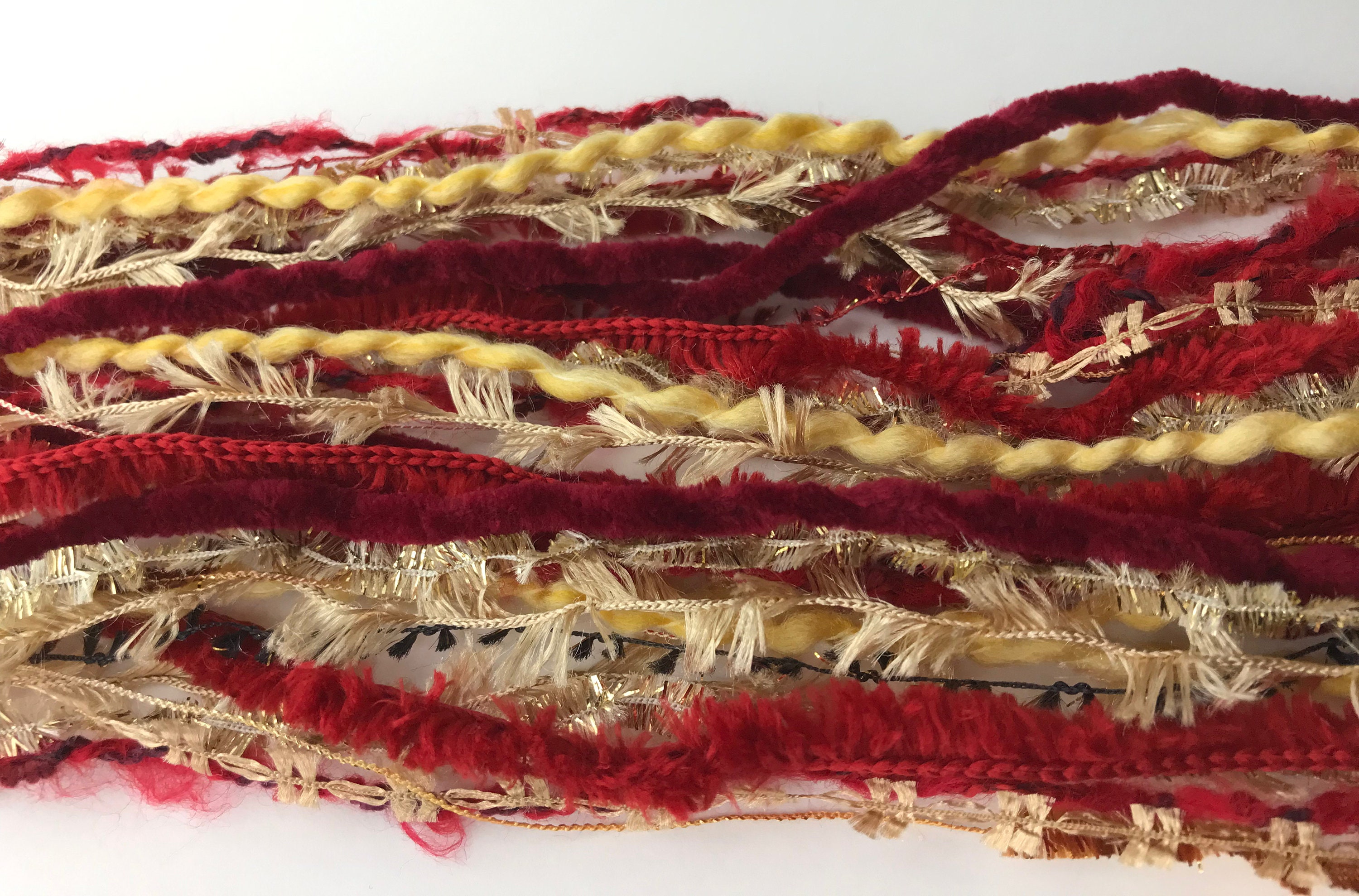 Gryffindor Novelty Fiber/trim/fancy Yarn Bundle 20yds for Doll Etsy