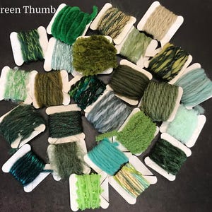 Variety Bijou Grab Bags Color Coordinated Mixed Fiber/Yarn Samples - 25 yarns (50-yards) for journals, miniatures, & more!