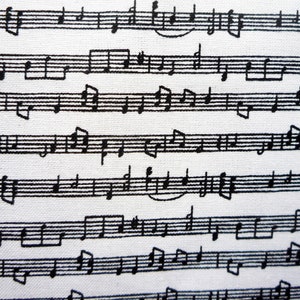 Music Notes Print, Sheet Music, Cotton Fabric, Fat Quarters