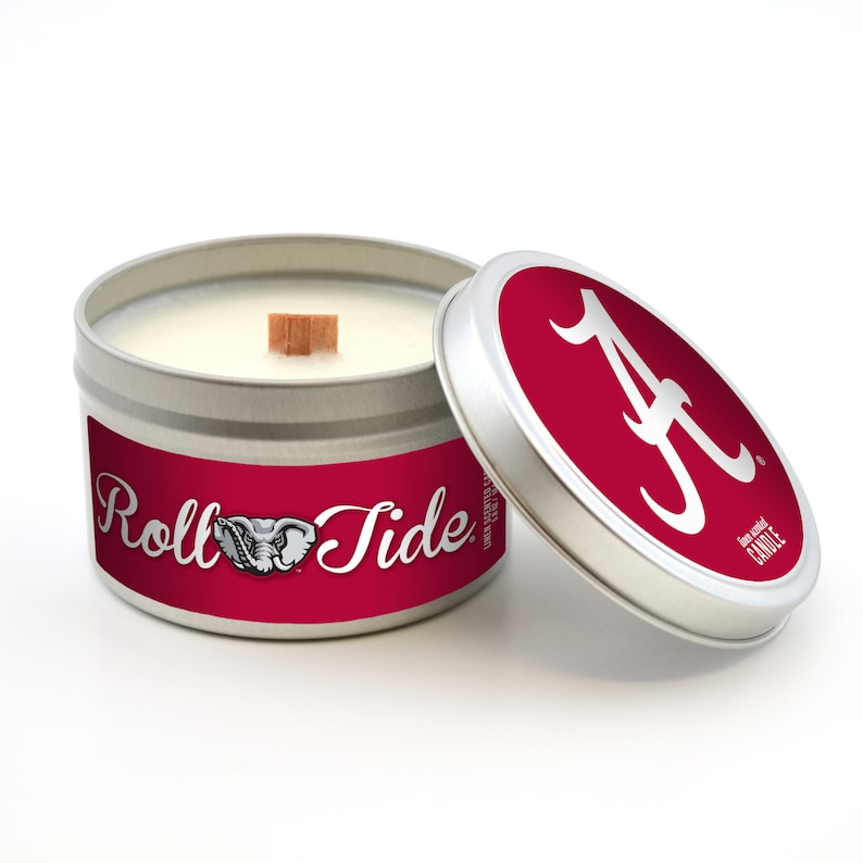 NCAA Alabama Crimson Tide Candle in Travel Tin with Quietly Etsy