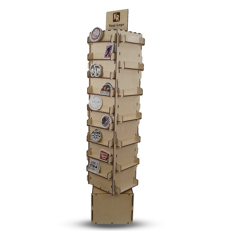 Magnetic Product Display Rack Magnetic Product Display Stand | Rotating Baltic Birch Floor Display - Etsy
