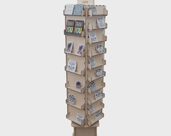 Modular Wooden Sticker Display Stand – Retail Eco-Friendly Fixture