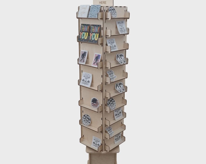 Modular Wooden Sticker Display Stand – Retail Eco-friendly Fixture - Etsy