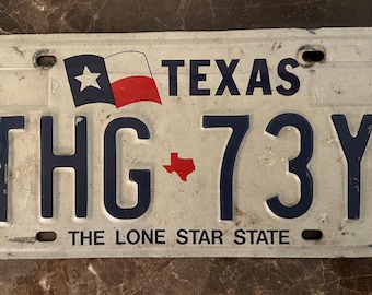 Un pedazo del estado de la Estrella Solitaria: Matrícula antigua de Texas THG 73Y