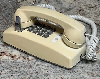 Vintage Cortelco ITT-2554-BM Wall-Mounted Push-Button Telephone ASH