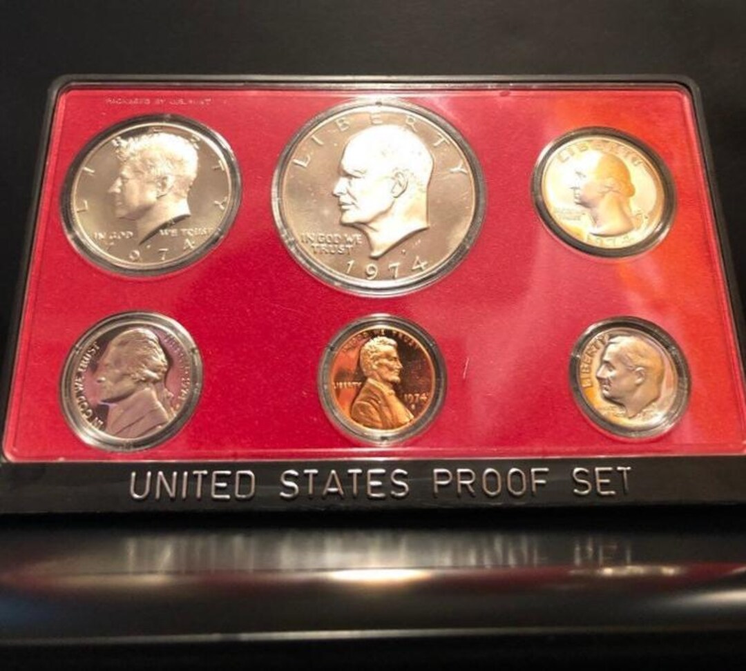 1974年 アメリカ合衆国プルーフセット 1974年米国プルーフセット - Etsy 日本