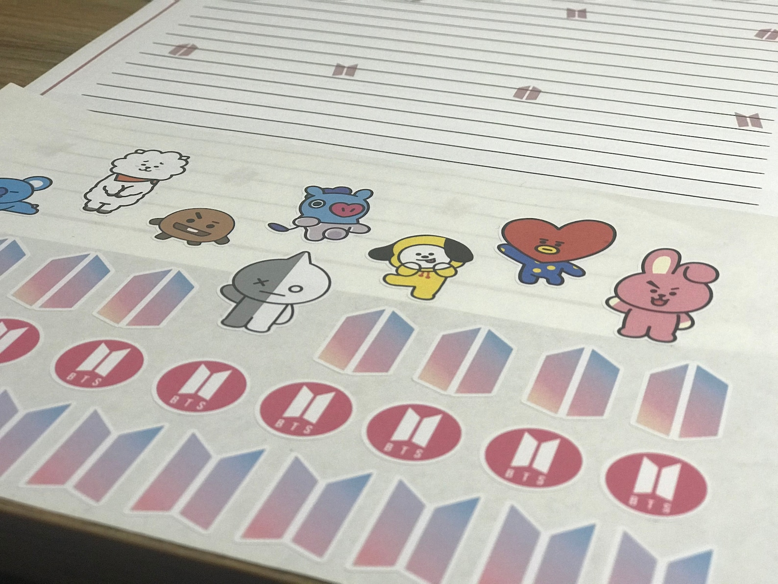 BTS Stationery Set 27 Piece Letter Paper Memo Squares A7 Etsy