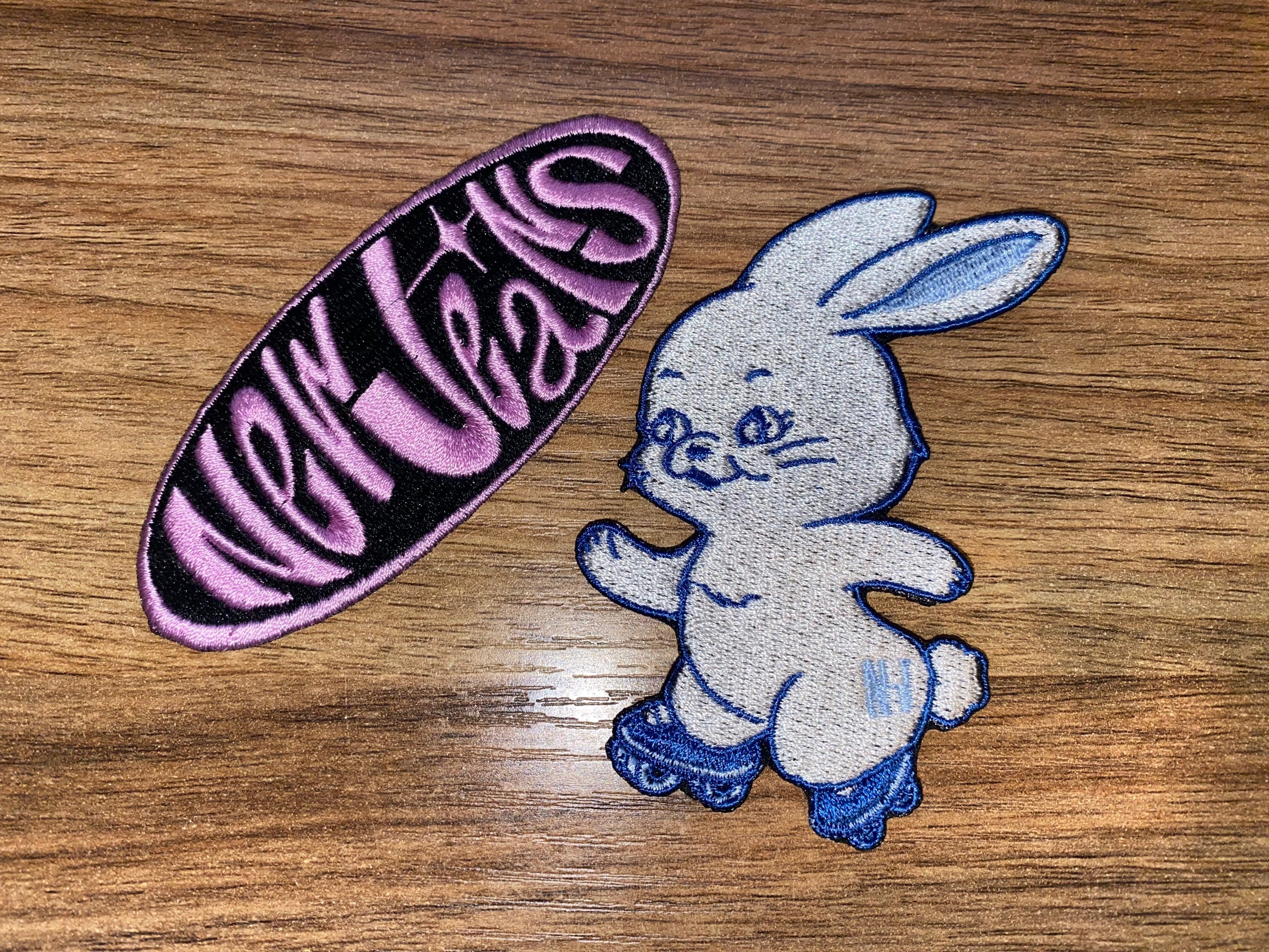 New Jeans Logo and Mascot Character Holographic Die Cut Laminated Sticker 