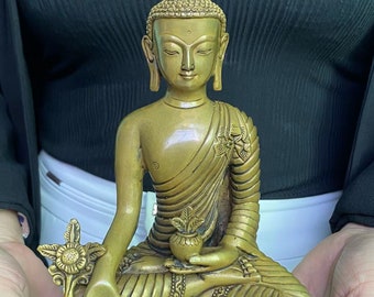 Copper buddha statue, buddhism Sakyamuni tathagata, Avalokitesvara Bidhisattva Kwan-yin Tara Godness Kuan Yin Art Tantra Menla 药师佛, YY234