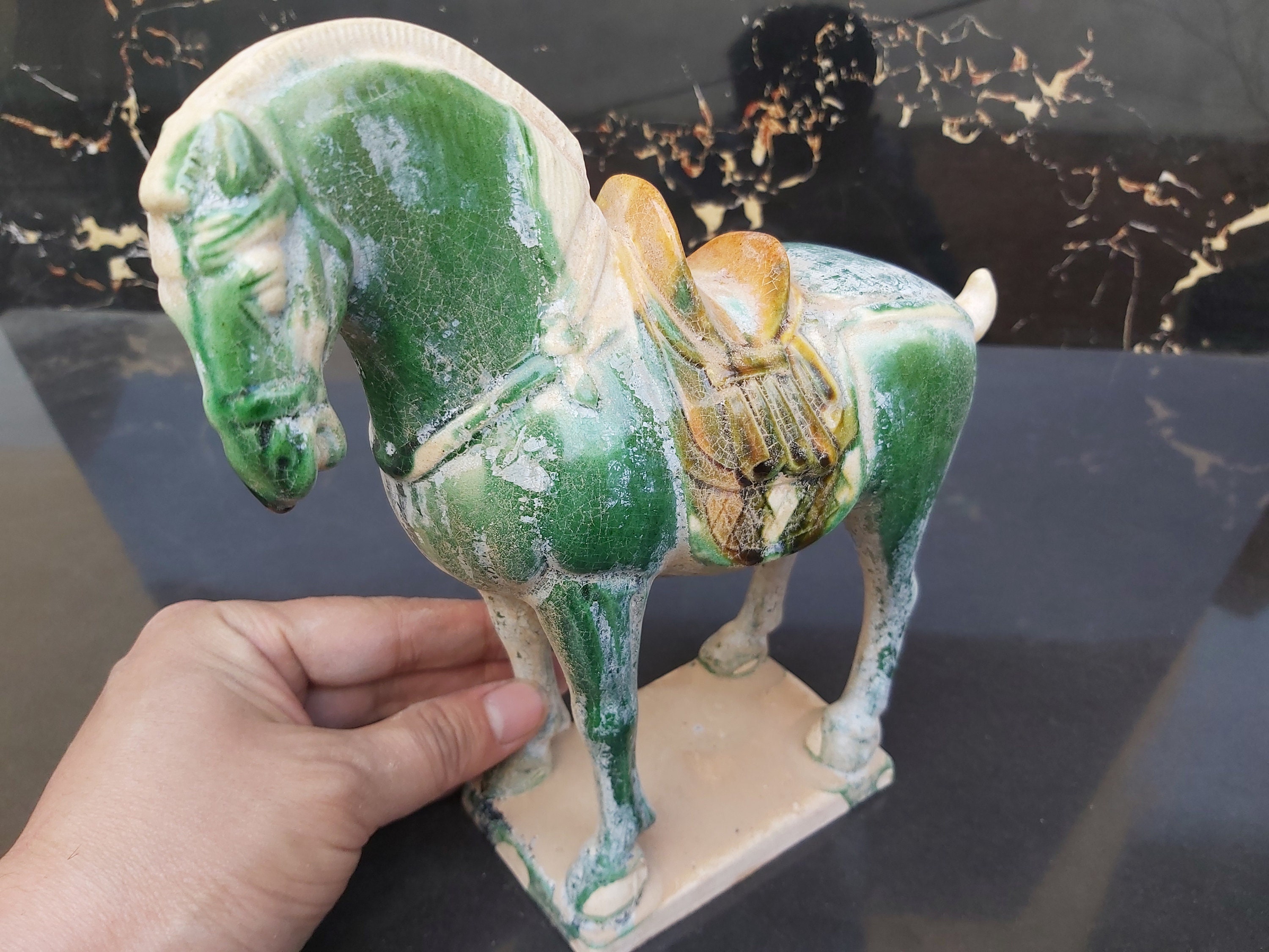 Chinese Tibet Horse sculpture status Fengshui Decoration tea Etsy