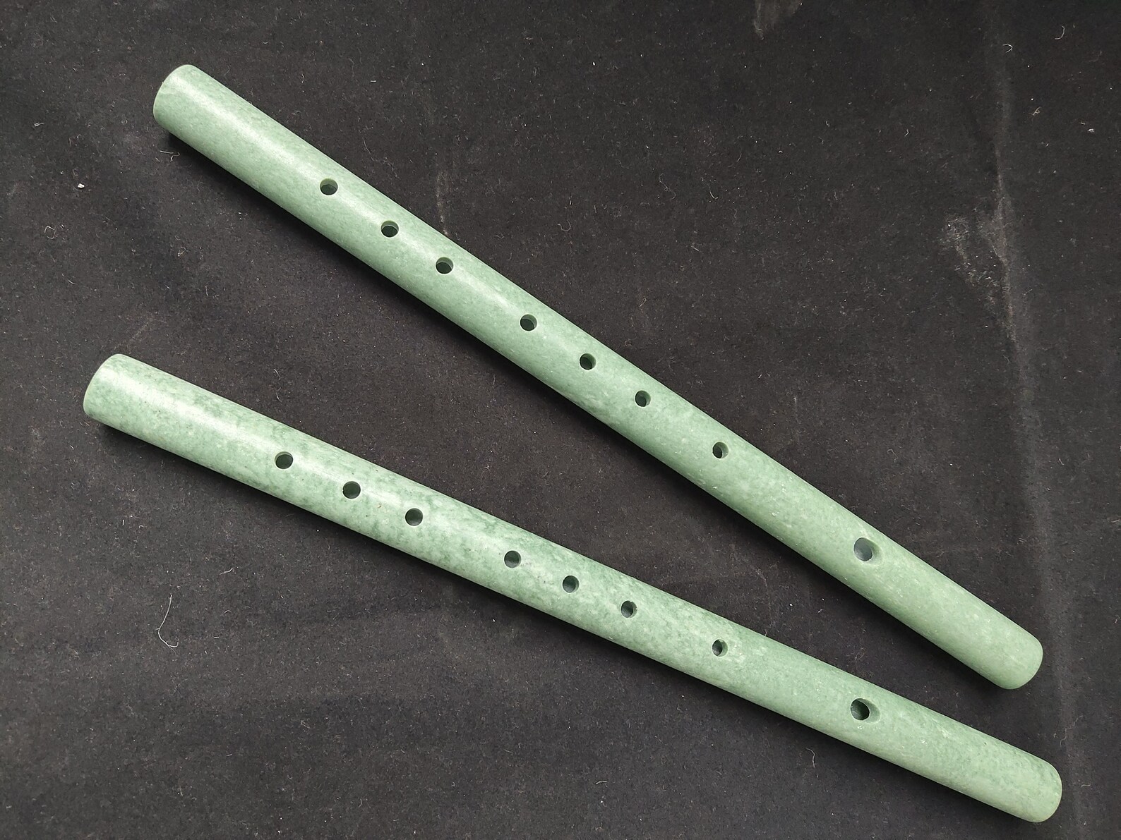 Exquisite Natural Green Jade Flute White Jade Instrument Etsy