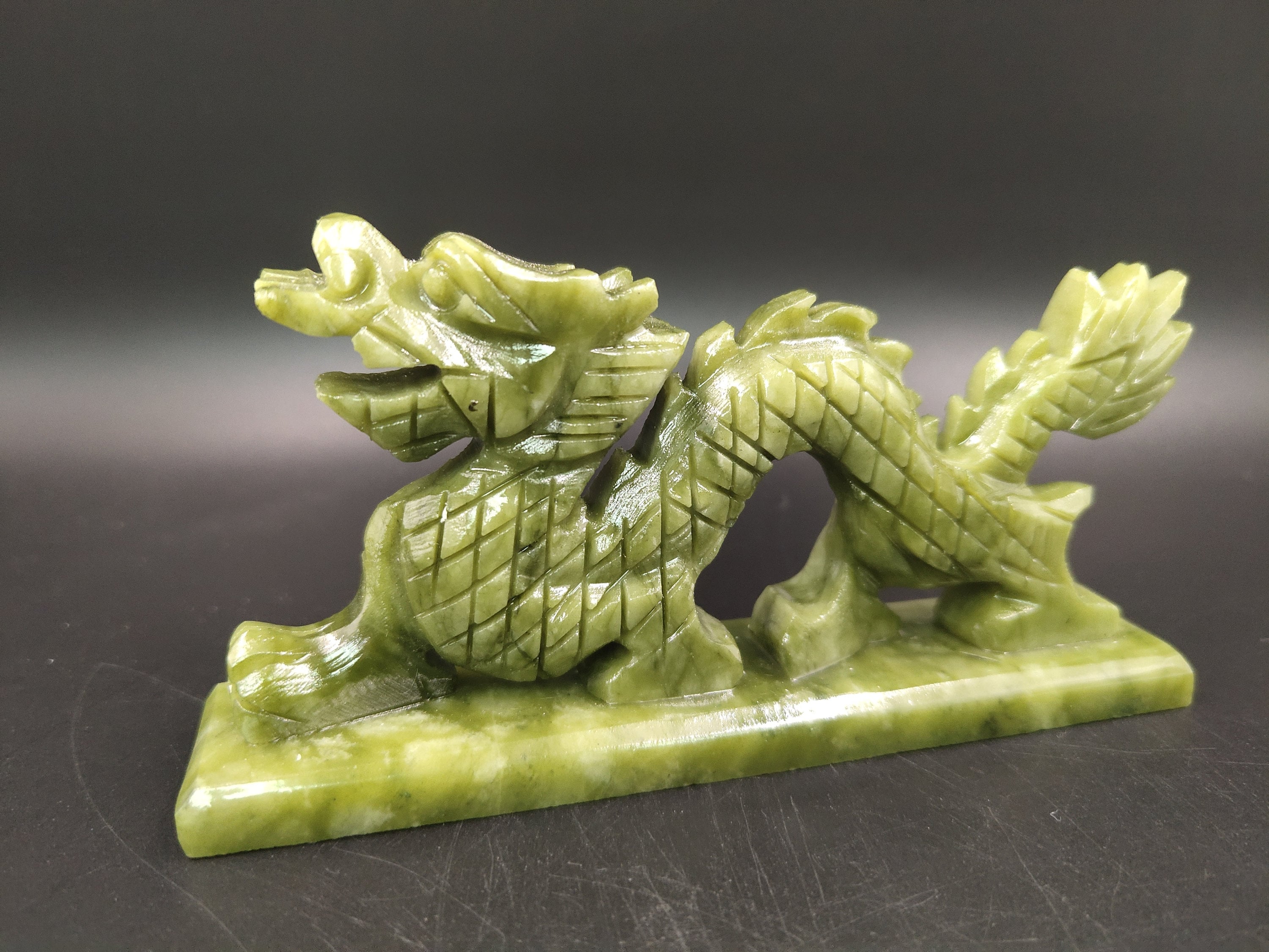 4.3 Natural Jade Dragon Carving Chinese Exquisite Etsy