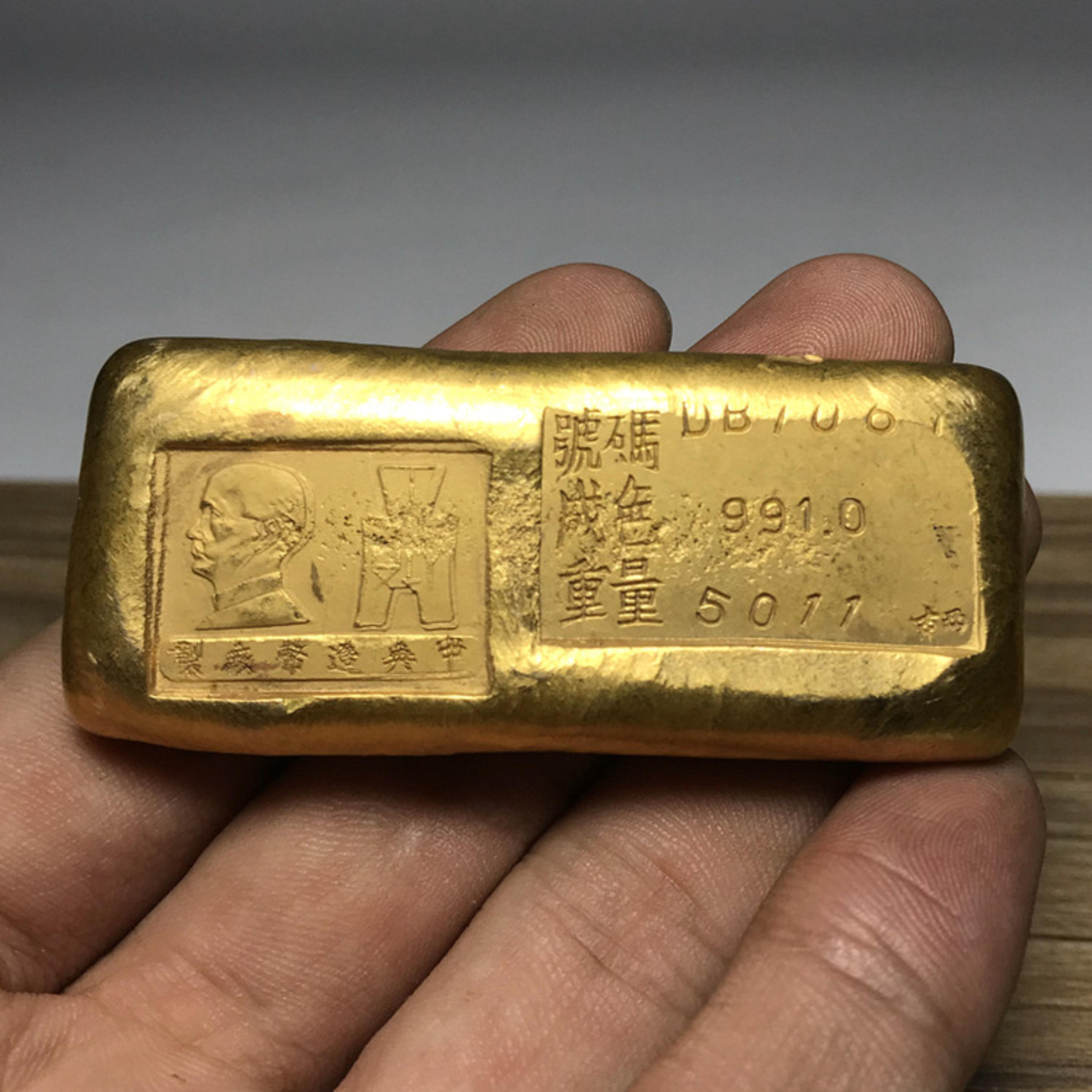 Rare unique Fake fine 999 GOLD Bullion Bar Paper Weight Etsy